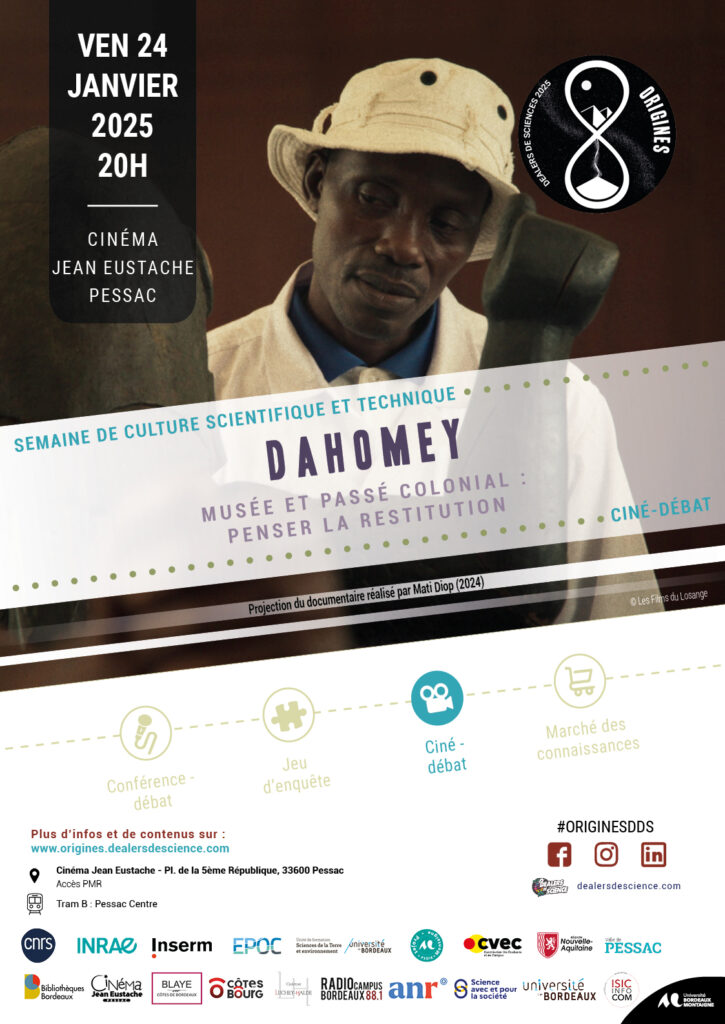 Affiche ciné débat Dahomey Semaine de culture scientifique Origines